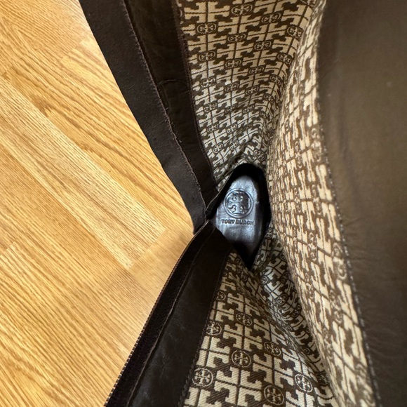 Tory Burch Jess Women’s Brown Leather Riding Boots Size 7M - Picture 7 of 9